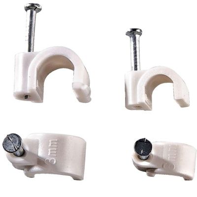Attaches pontet à clouer 3-4mm (boite de 100) cavalier gris pour